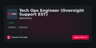 AlphaPoint Expands Overnight Support Team with New Tech Ops Engineer for Enhanced Client Services in EST Time Zone | News