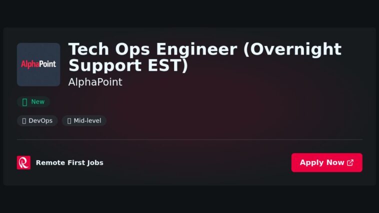 AlphaPoint Expands Overnight Support Team with New Tech Ops Engineer for Enhanced Client Services in EST Time Zone | News