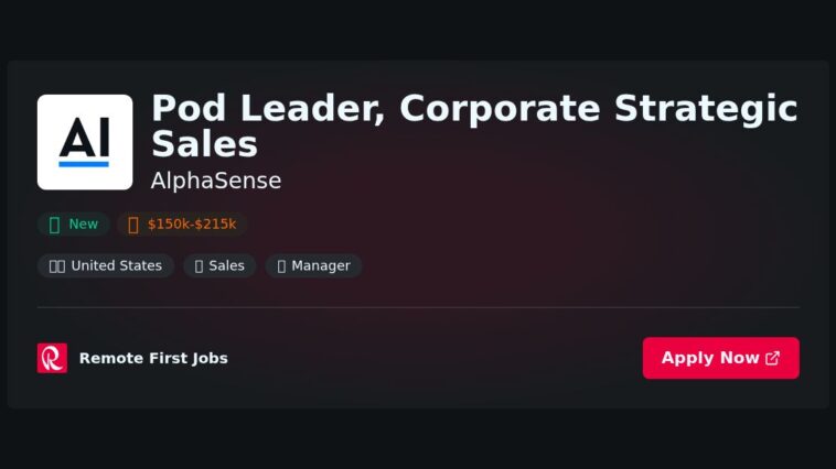 “AlphaSense Appoints New Pod Leader for Corporate Strategic Sales to Drive Growth in Market Intelligence Solutions” | News