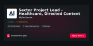 “AlphaSense Appoints New Sector Project Lead for Healthcare, Enhancing Directed Content Strategy” | News