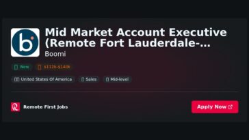 Boomi Expands Remote Workforce with New Mid Market Account Executive Role in Fort Lauderdale-Miami Area | News