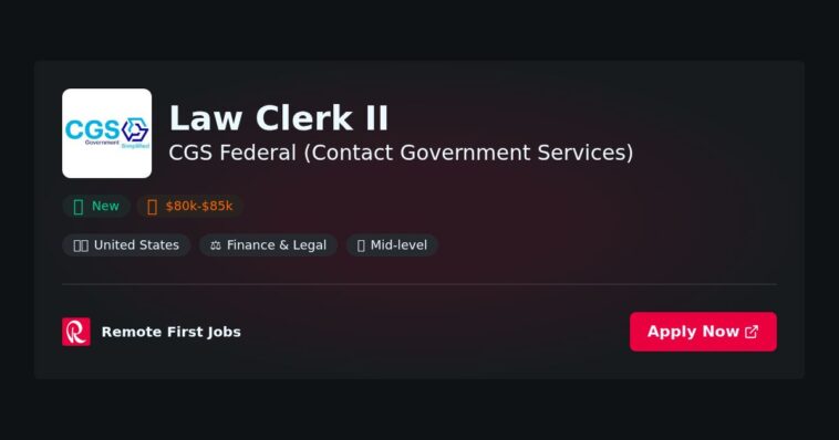 “CGS Federal Welcomes New Law Clerk II to Enhance Legal Support Services” | News 7 “CGS Federal Welcomes New Law Clerk II to Enhance Legal Support Services” | News