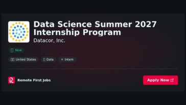 Datacor, Inc. Launches Data Science Summer 2027 Internship Program to Foster Emerging Talent in Technology Sector | News