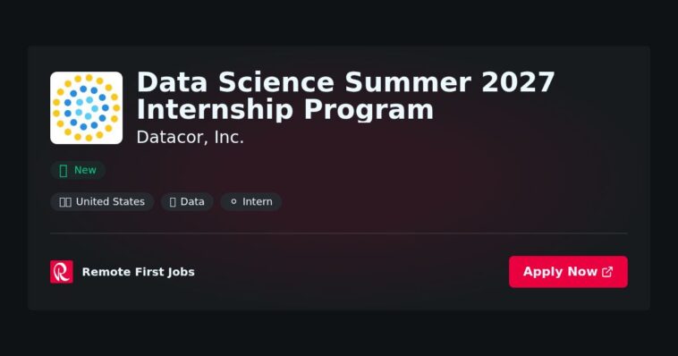 Datacor, Inc. Launches Data Science Summer 2027 Internship Program to Foster Emerging Talent in Technology Sector | News