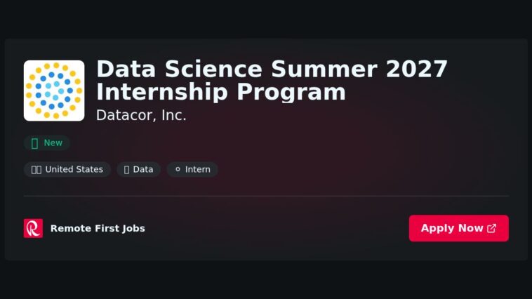 Datacor, Inc. Launches Data Science Summer 2027 Internship Program to Foster Emerging Talent in Technology Sector | News