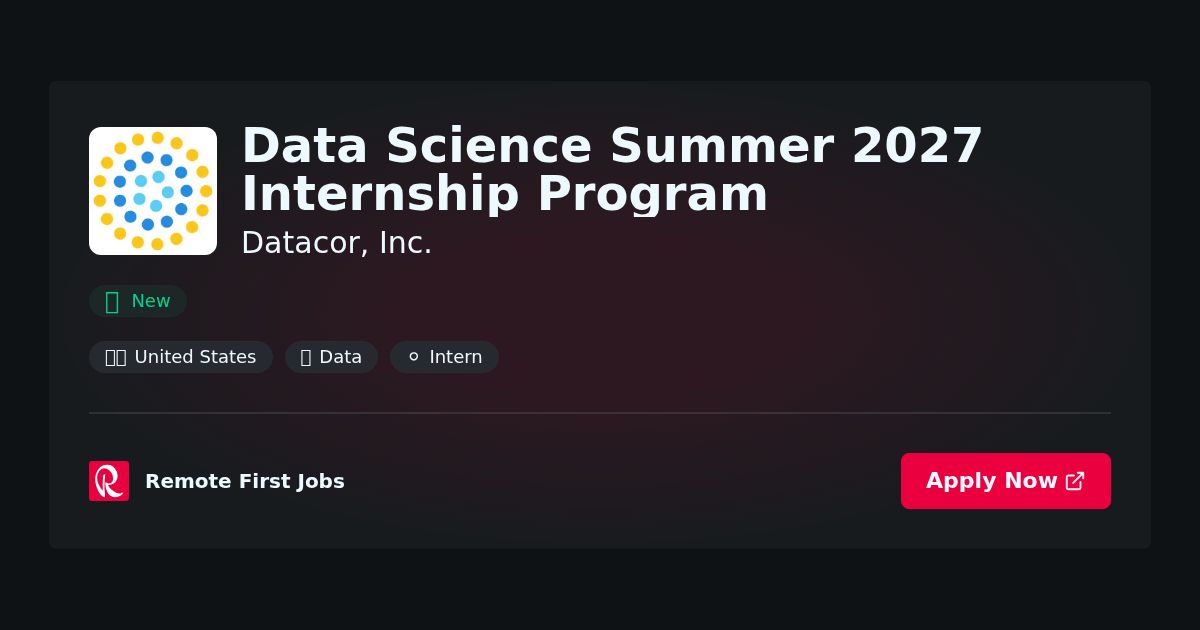 Datacor, Inc. Launches Data Science Summer 2027 Internship Program to Foster Emerging Talent in Technology Sector | News