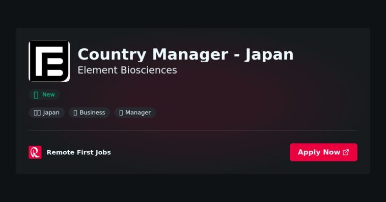 Element Biosciences Appoints New Country Manager for Japan to Strengthen Regional Operations | News 7 Element Biosciences Appoints New Country Manager for Japan to Strengthen Regional Operations | News