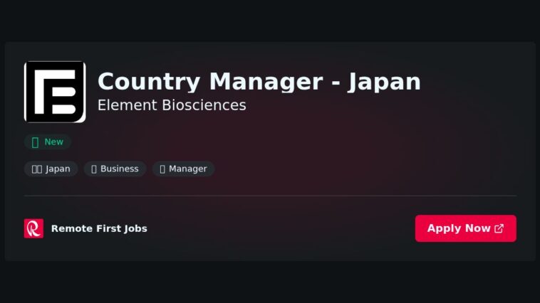 Element Biosciences Appoints New Country Manager for Japan to Strengthen Regional Operations | News
