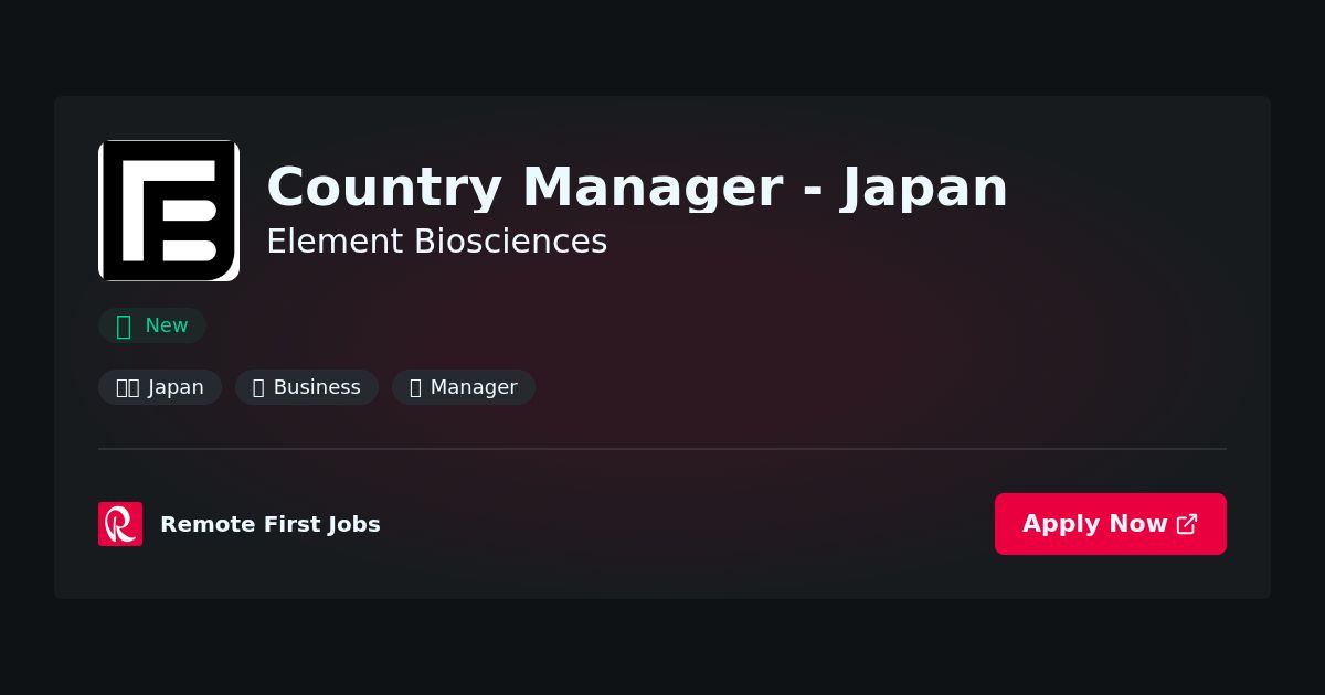 Element Biosciences Appoints New Country Manager for Japan to Strengthen Regional Operations | News