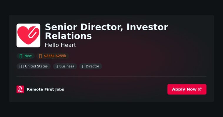 Hello Heart Appoints New Senior Director of Investor Relations to Drive Strategic Growth Initiatives. | News