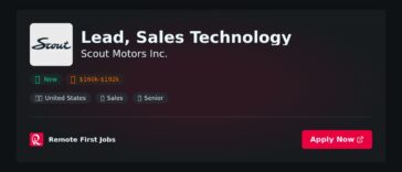 Scout Motors Inc. Seeks Lead for Sales Technology to Drive Electric Vehicle Sales Operations | News