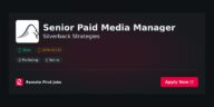 “Senior Paid Media Manager at Silverback Strategies Reports 25% Increase in Client ROI Through Innovative Digital Marketing Strategies” | News