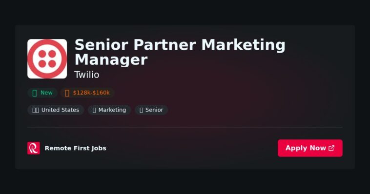 “Twilio Appoints New Senior Partner Marketing Manager to Enhance Strategic Collaborations” | News