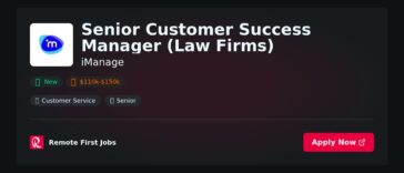 iManage Appoints New Senior Customer Success Manager to Enhance Client Relations in Law Firms | News