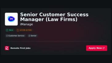 iManage Appoints New Senior Customer Success Manager to Enhance Client Relations in Law Firms | News